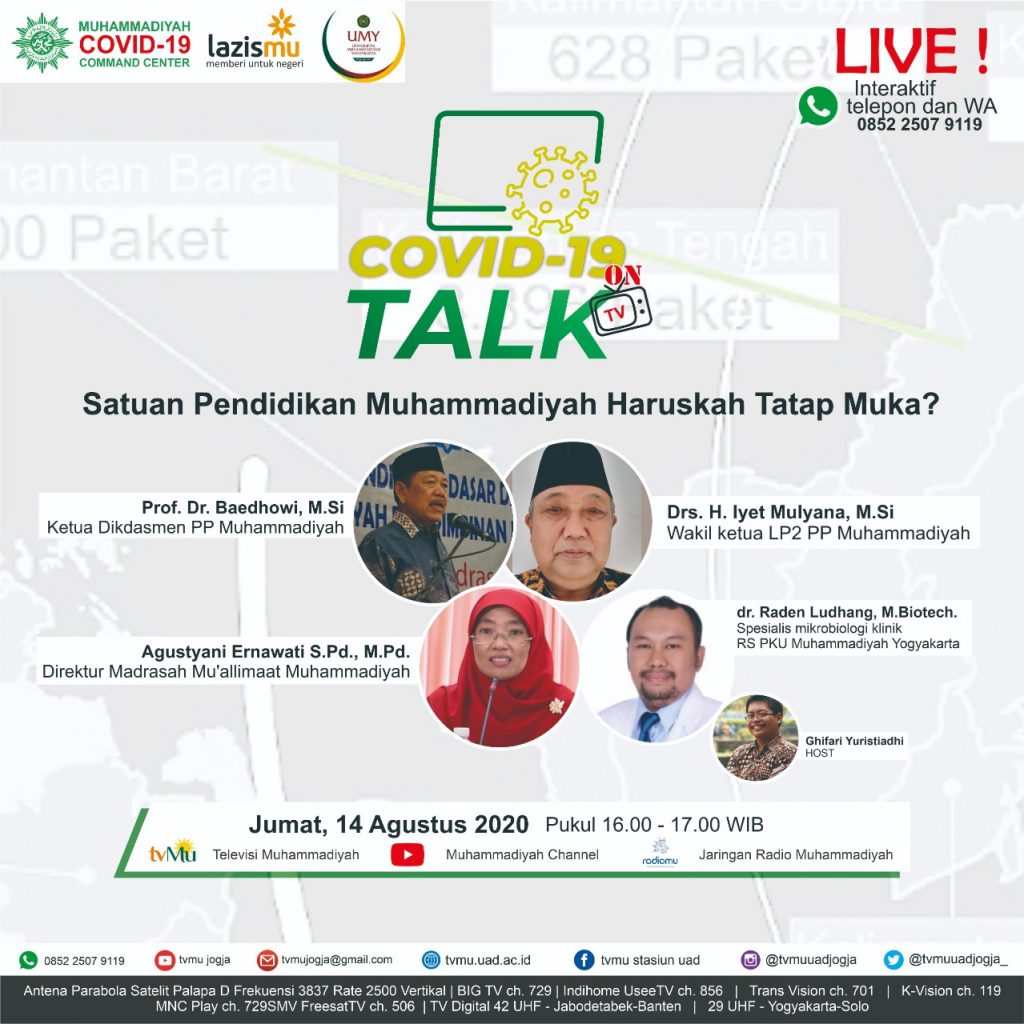 (VIDEO) Covid-19 Talk Part 115 : Satuan Pendidikan Muhammadiyah, Haruskah Tatap Muka?