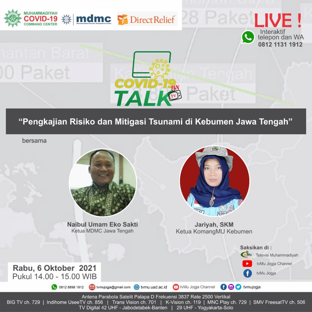 (VIDEO) Covid-19 Talk : Pengkajian Risiko dan Mitigasi Tsunami di Kebumen Jawa Tengah